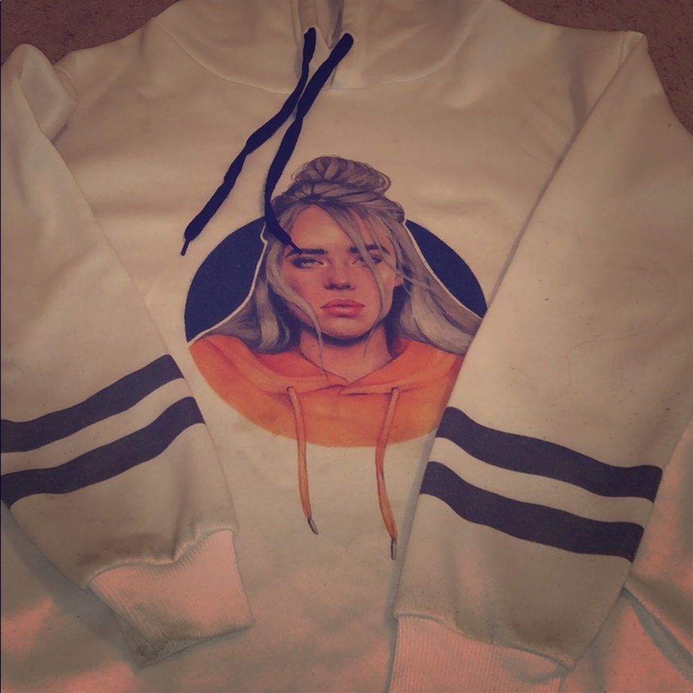 White Billie Eilish sweater